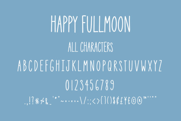 Happy Full Moon Font Poster 3