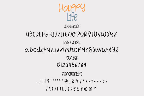 Happy Life Font Poster 3