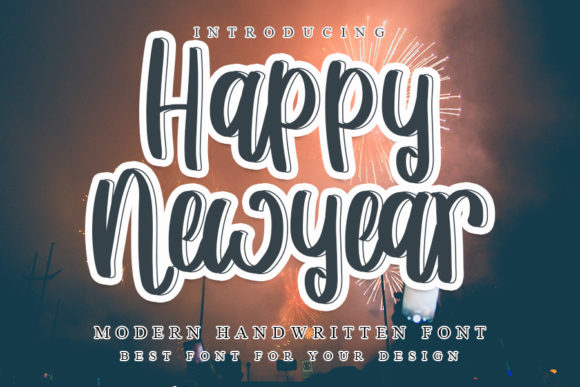 Happy New Year Font Poster 1