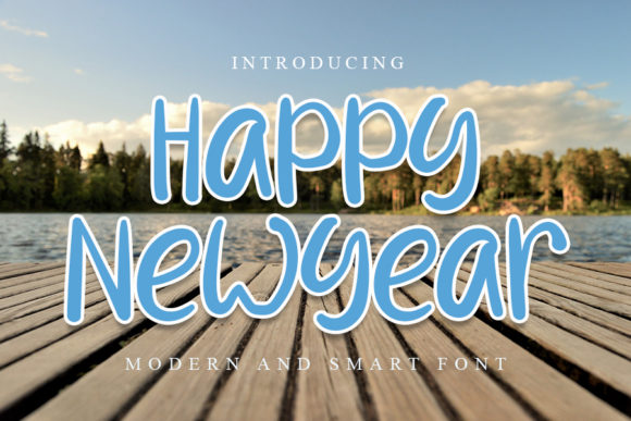 Happy New Year Font Poster 1