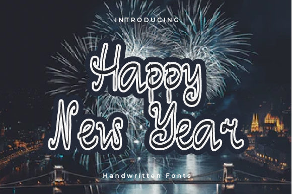 Happy New Year Font Poster 2