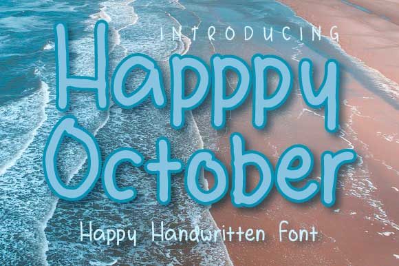 Happy October Font Poster 1
