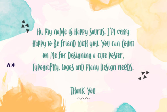 Happy Saurus Font Poster 2