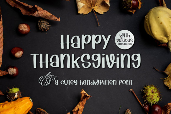 Happy Thanksgiving Font Poster 1