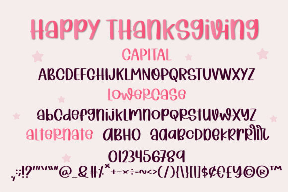 Happy Thanksgiving Font Poster 2