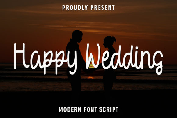 Happy Wedding Font Poster 1