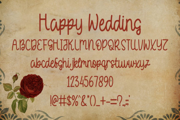 Happy Wedding Font Poster 4