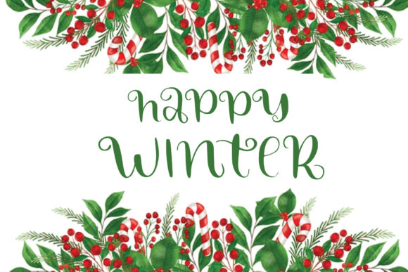 Happy Winter Font Poster 2