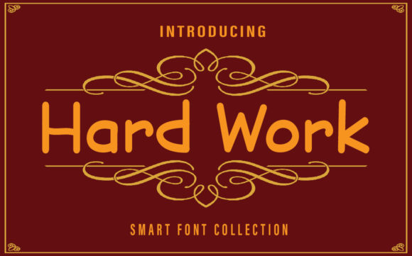 Hard Work Font Poster 1