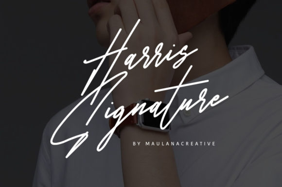 Harris Signature Font Poster 1