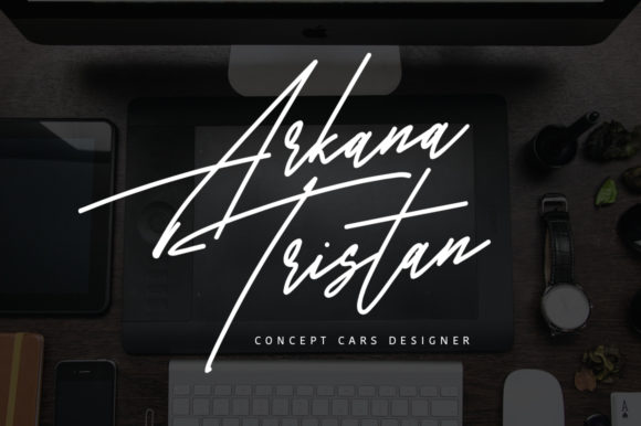 Harris Signature Font Poster 4