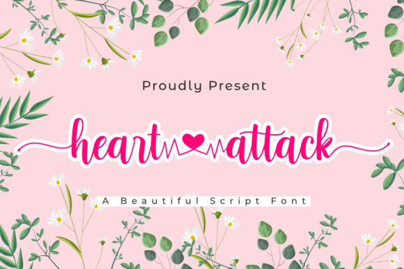 Heart Attack Font Poster 1