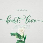 Heart Love Font Poster 1