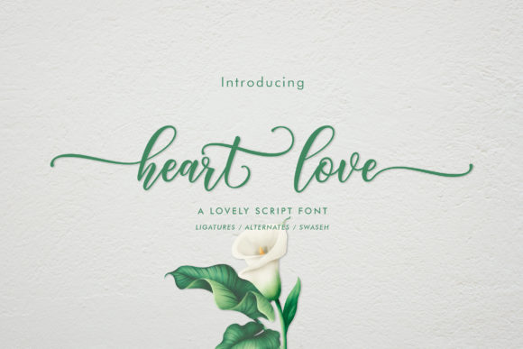 Heart Love Font Poster 1