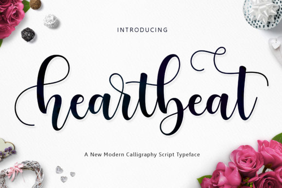 Heartbeat Font Poster 1