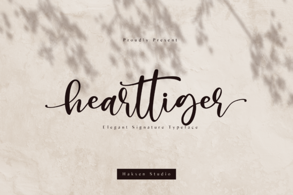 Hearttiger Font Hearttiger Font Poster 1