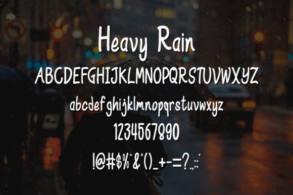 Heavy Rain Font Poster 5