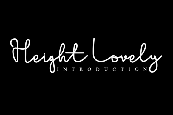 Heigh Lovely Font