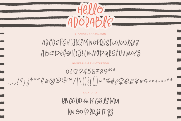 Hello Adorable Font Poster 9