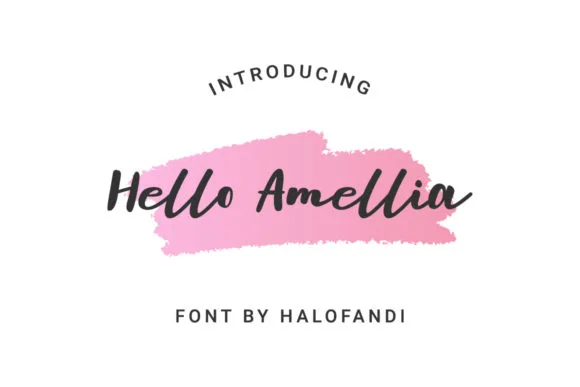 Hello Amellia Font Hello Amellia Font Poster 1