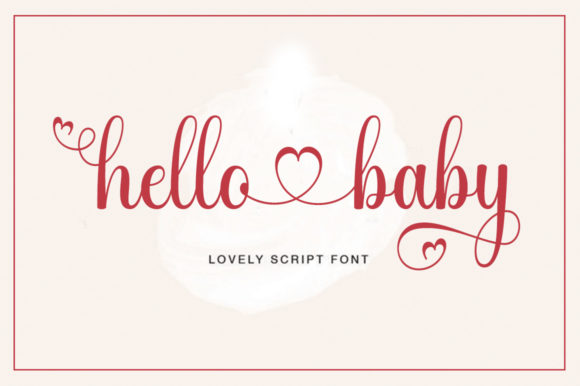 Hello Baby Font Poster 1