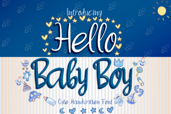 Hello Baby Boy Font Poster 1