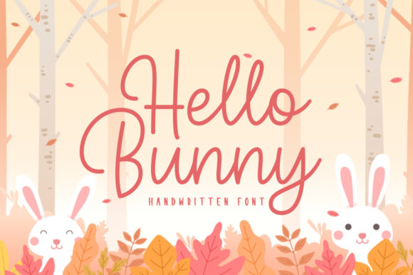 Hello Bunny Font Poster 1