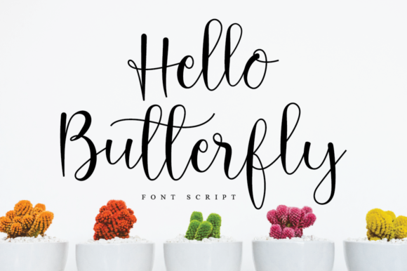 Hello Butterfly Font Poster 1