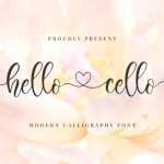 Hello Cello Font Poster 1