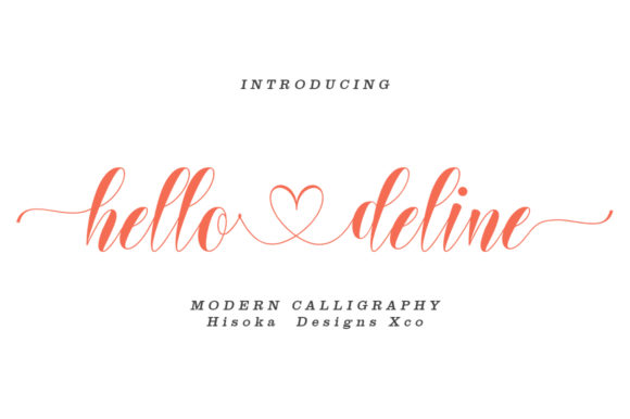 Hello Deline Font Poster 1