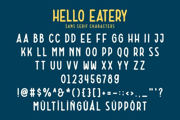 Hello Eatery Font Poster 7