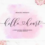 Hello Heart Font Poster 1