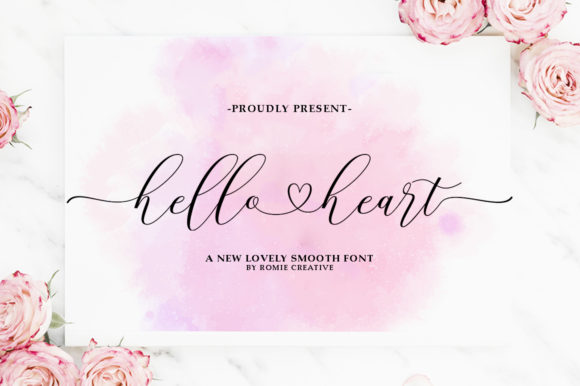 Hello Heart Font Poster 1