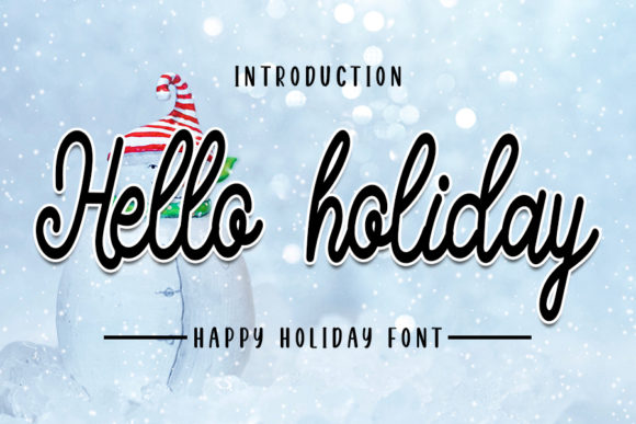 Hello Holiday Font Poster 1