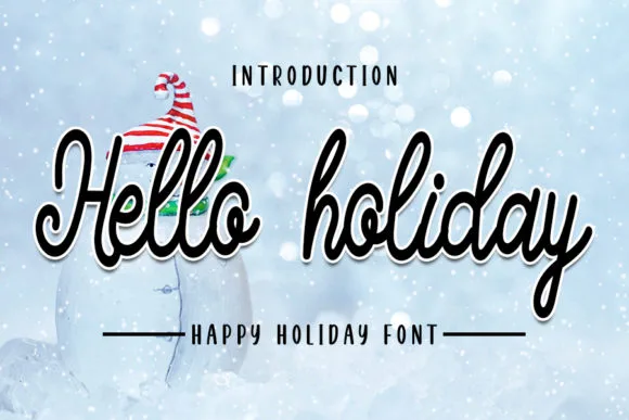 Hello Holiday Font Hello Holiday Font Poster 1