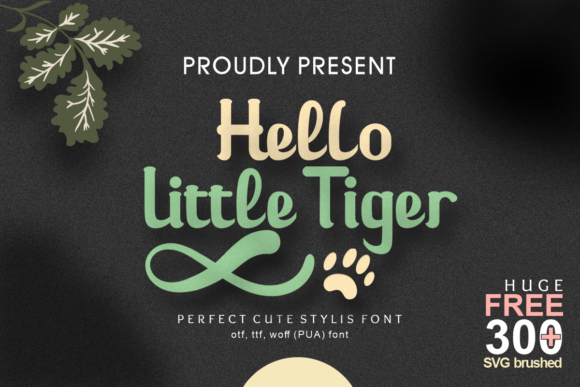 Hello Little Tiger Font Poster 1