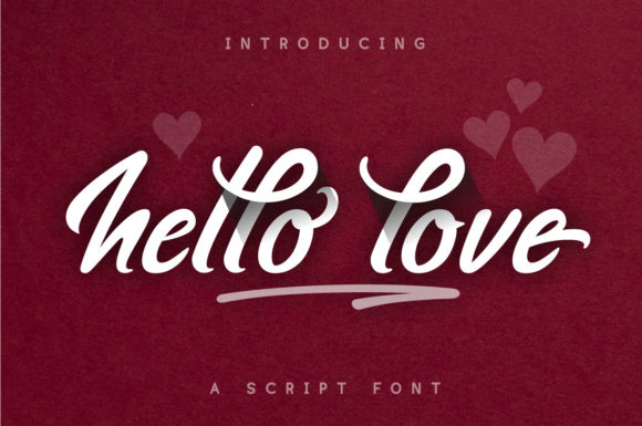 Hello Love Font Poster 1