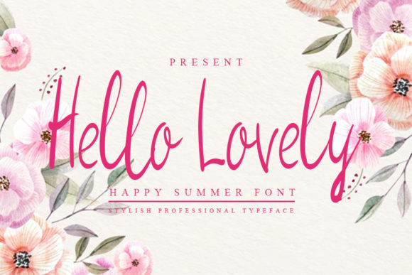 Hello Lovely Font Poster 1