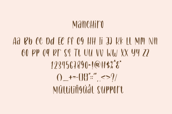 Hello Manchiro Font Poster 7