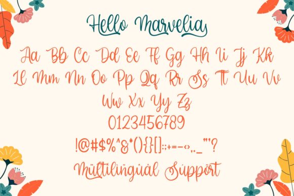 Hello Marvelia Font Poster 7