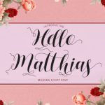 Hello Matthias Font Poster 1