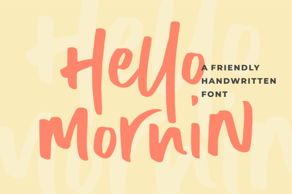 Hello Mornin Font Hello Mornin Font Poster 1