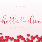 Hello Olive Font Poster 1