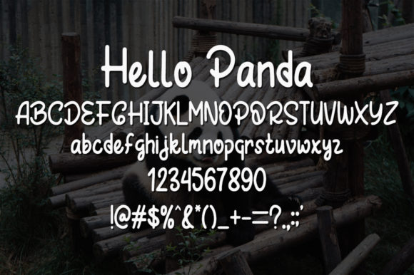 Hello Panda Font Poster 5