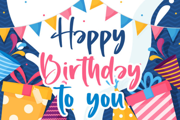 Hello Party Font Poster 2