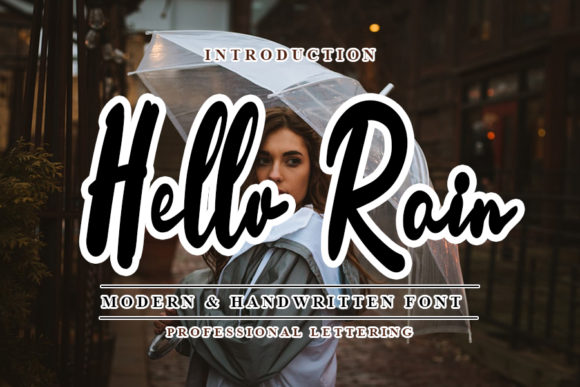 Hello Rain Font Poster 1