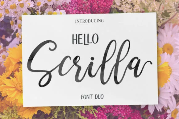 Hello Scrilla Script Font Hello Scrilla Script Font Poster 1