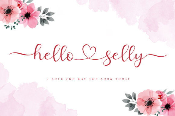 Hello Selly Font Poster 1