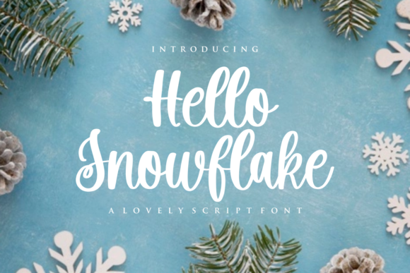 Hello Snowflake Font Poster 1