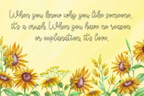Hello Sunflower Font Poster 2
